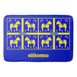 Alfombrilla De Baño diseño escandinavo, caballo sueco, personalizado,
