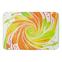 Diseño espiral verde y Naranja