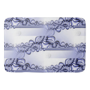 Alfombrilla De Baño Diseño gráfico sin inconvenientes - I blanco azul
