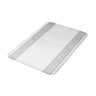 Alfombrilla De Baño Diseño Grises Grecian Frieze