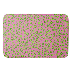 Alfombrilla De Baño Diseño moderno de impresión animal leopardo rosa