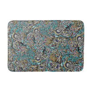 Alfombrilla De Baño Diseño moderno multicolor enrrollado de la estera