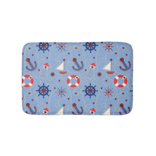 Alfombrilla De Baño Diseño náutico del remiendo