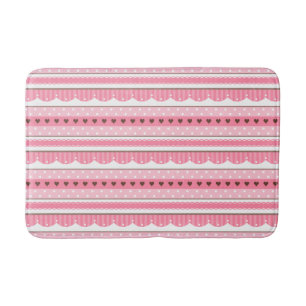 Alfombrilla De Baño Diseño rosa claro lindo y femenino del modelo