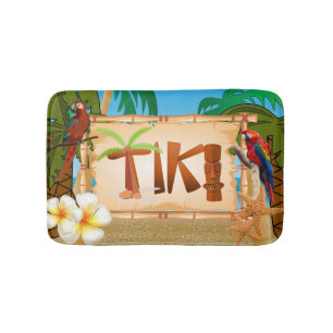 Alfombrilla De Baño Diseño tropical tiki