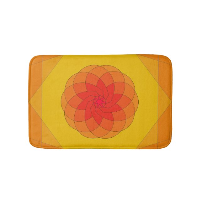 Alfombrilla De Baño Diseño Vibrante de Explosión Solar (Anverso)