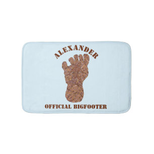 Alfombrilla De Baño Diversión de Bigfoot de la pista de Sasquatch