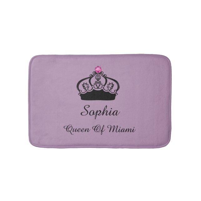 Alfombrilla De Baño Divertida monarquía reina (Anverso)