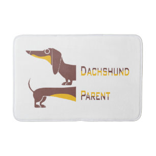 Alfombrilla De Baño Divertido dachshund lindo para padres de perros la