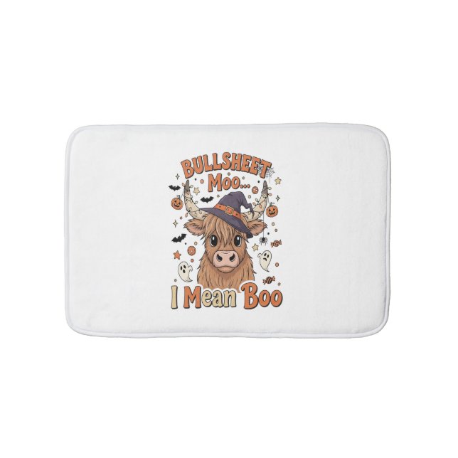 Alfombrilla De Baño Divertido folleto de la vaca de Halloween quiero d (Anverso)