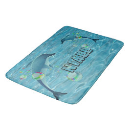 Alfombrilla De Baño Dolphins divertidos y burbujas