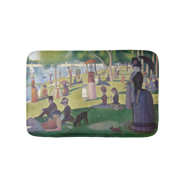 Alfombrilla De Baño Domingo en la pintura de La Grande Jatte Seurat (Anverso)