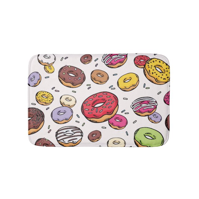 Alfombrilla De Baño Donuts seamless pattern (Anverso)