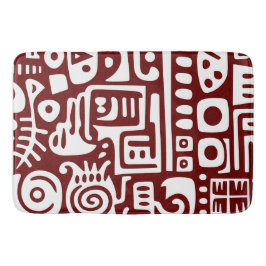 Alfombrilla De Baño Doodles rojo y blanco oscuro 4 de 4