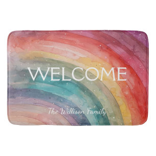 Alfombrilla De Baño Doormat de arcoiris personalizado de color moderno