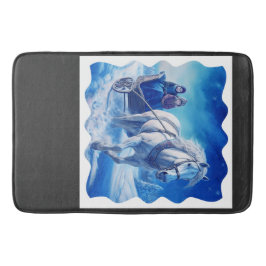 Alfombrilla De Baño Dos Chicas Jóvenes En Un Snowowley En Sleigh