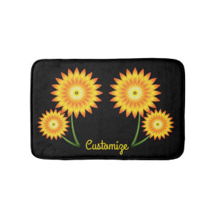Alfombrilla De Baño Dos plantas de girasol Thunder_Cove