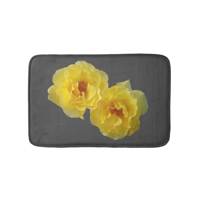 Alfombrilla De Baño Dos rosas amarillos (Anverso)