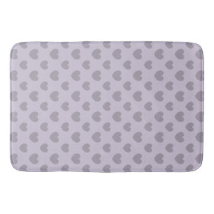 Alfombrilla De Baño Dos sombras moradas sobre corazones morados