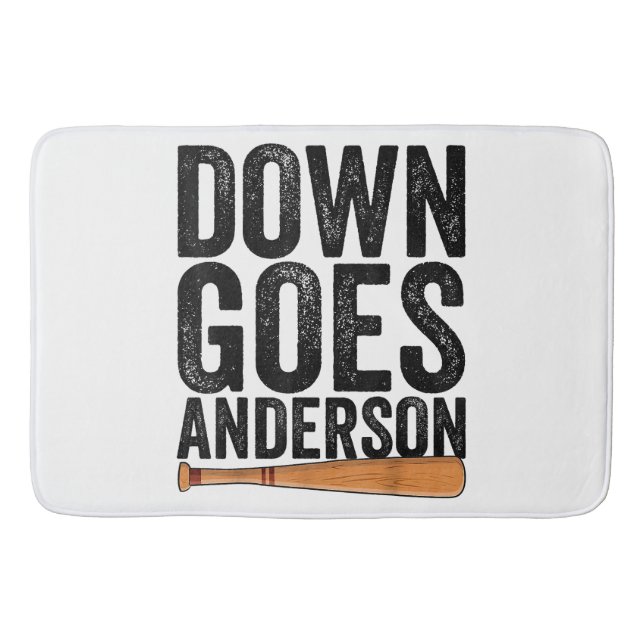 Alfombrilla De Baño DOWN GOES ANDERSON FUNNY BASEBALL regalo ANDERSON (Anverso)
