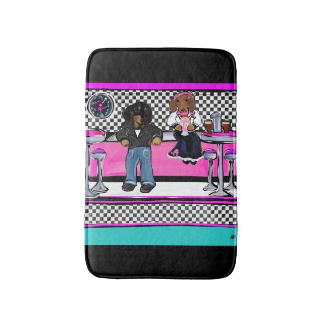 Alfombrilla De Baño Doxie Rock and Roll (Frente vertical)