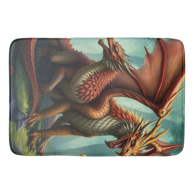 Alfombrilla De Baño 🔥 Drachenwelt – Das Reich der Lüfte und Flammen (Anverso)