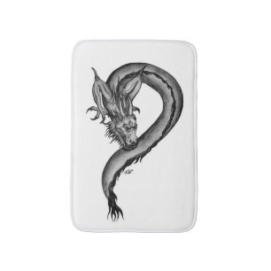Alfombrilla De Baño Dragón al estilo del tatuaje