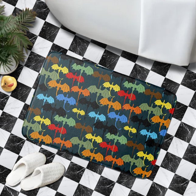 Alfombrilla De Baño Dragon Wing Blue Flight Fantasy (Subido por el creador)