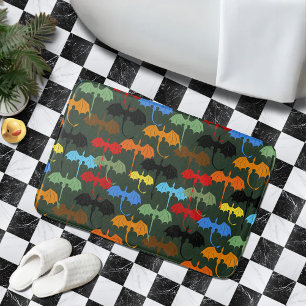 Alfombrilla De Baño Dragones Fantasía de Vuelo Verde