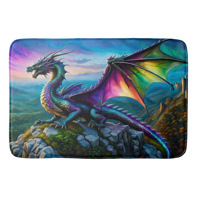 Alfombrilla De Baño Dragones irlandeses protegen su tierra (Anverso)