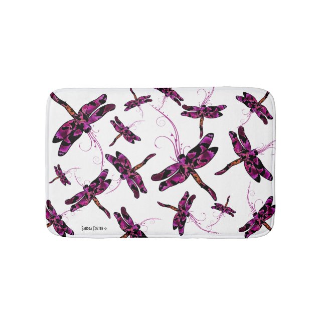 Alfombrilla De Baño Dragonflies caprichoso (Anverso)