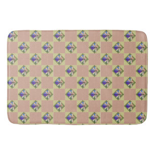 Alfombrilla De Baño Dragonfly Art Nouveau de vidrio manchado sobre ama