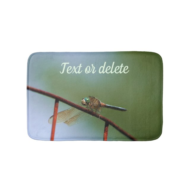Alfombrilla De Baño Dragonfly on Wire Fence Close Personalizado (Anverso)