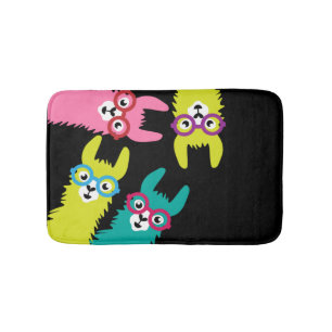 Alfombrilla De Baño Drama Llama colorida camelid Bath Mat