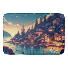 Alfombrilla De Baño Dreamy Coastal Night