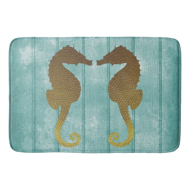 Alfombrilla De Baño Driftwood azul con la estera de baño de los (Anverso)
