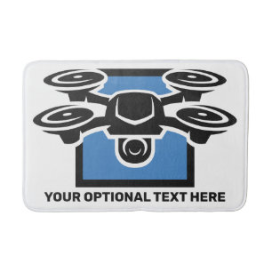 Alfombrilla De Baño Drone de texto de personalizado