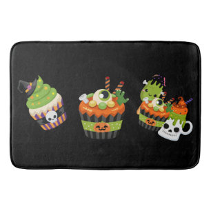 Alfombrilla De Baño Dulces de Halloween lindos y espeluznantes