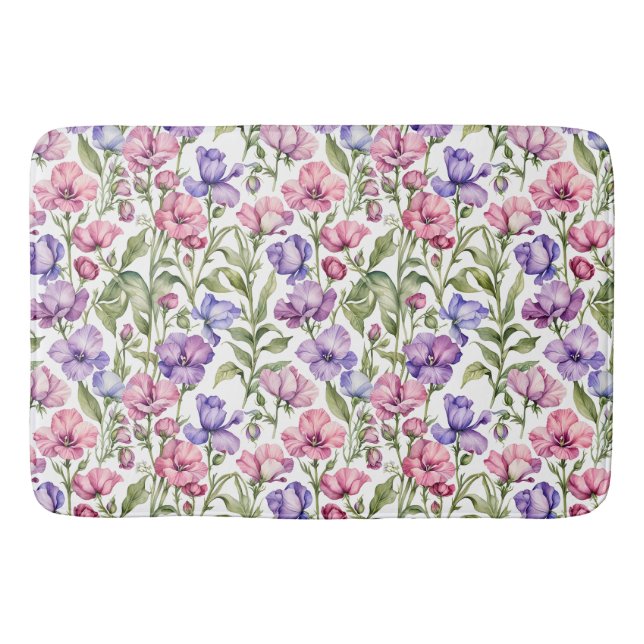 Alfombrilla De Baño Dulces rosados y violetas (Anverso)