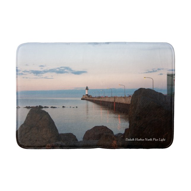 Alfombrilla De Baño Duluth Harbour North Pier Light Bath (Anverso)
