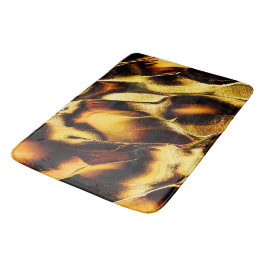 Alfombrilla De Baño Dunas rudas en naranja dorado o amarillento quemad