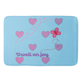 Alfombrilla De Baño dwell on joy hearts and paw prints Bathmat