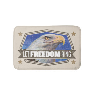 Alfombrilla De Baño Eagle-Deje el anillo de la libertad