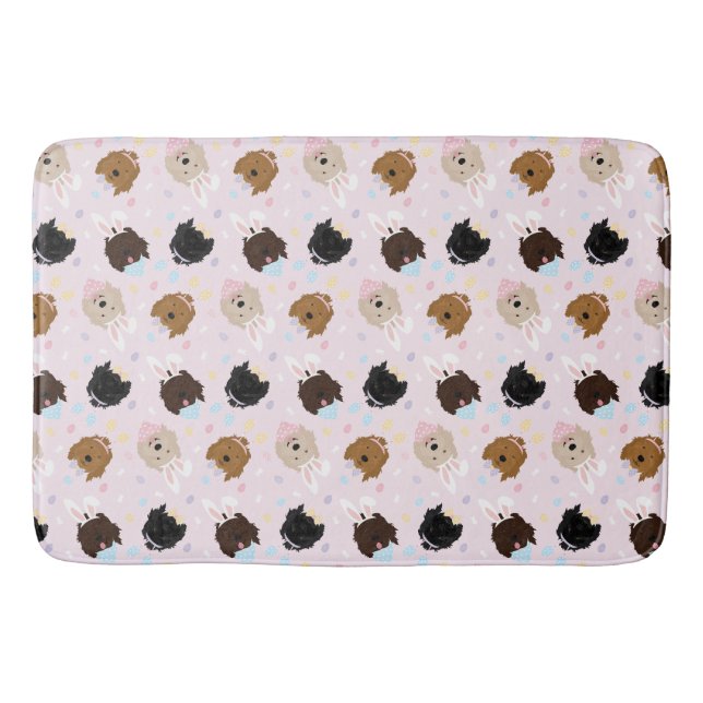 Alfombrilla De Baño Easter Bunny Goldendoodle Dogs (Anverso)