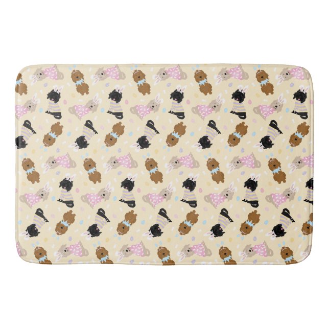 Alfombrilla De Baño Easter Bunny Goldendoodle Dogs (Anverso)