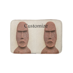 Alfombrilla De Baño Easter Island Moai Head Thunder_Cove