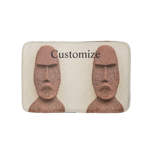 Alfombrilla De Baño Easter Island Moai Head Thunder_Cove (Anverso)
