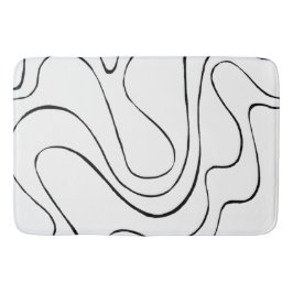 Alfombrilla De Baño Ebb y Flow 2 - Blanco y negro