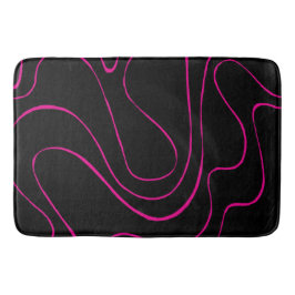 Alfombrilla De Baño Ebb y Flow 2 - Magenta y negro