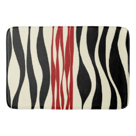 Alfombrilla De Baño Ebb y Flow - Rojo y Crema